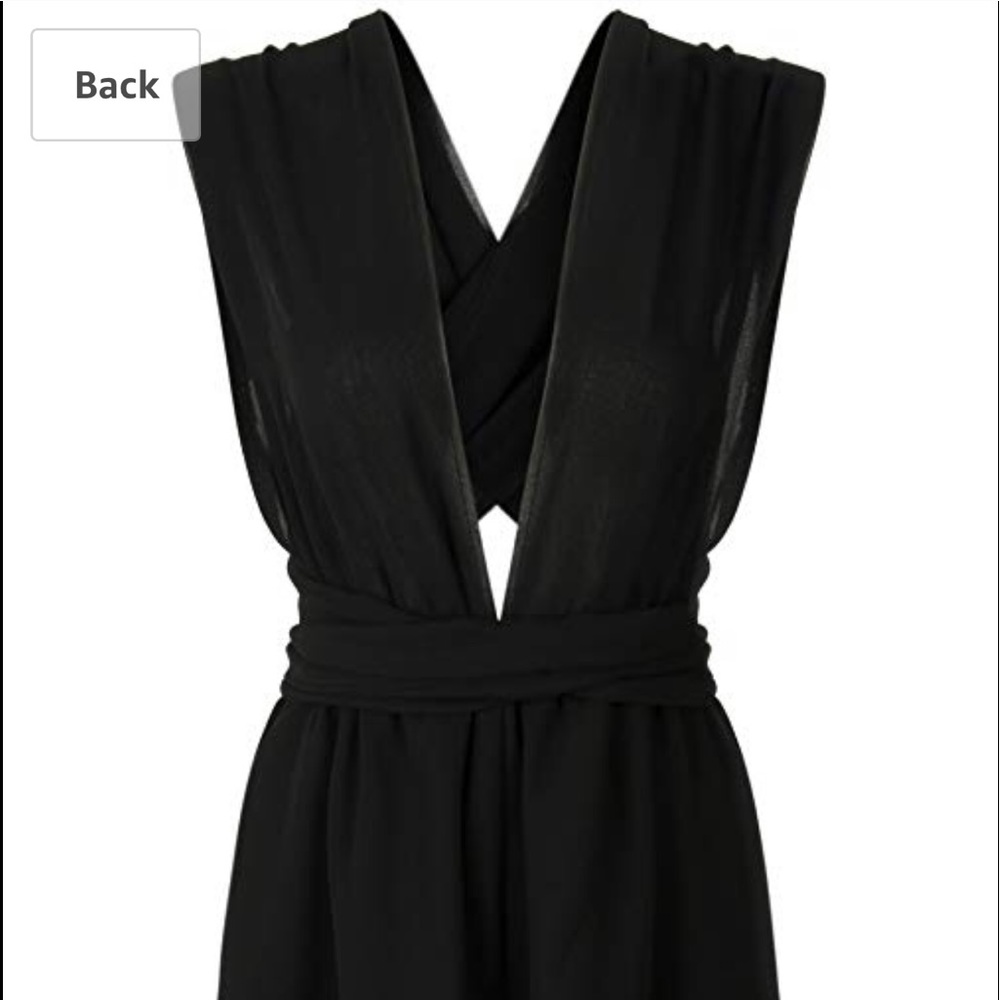 Black chiffon romper NWT